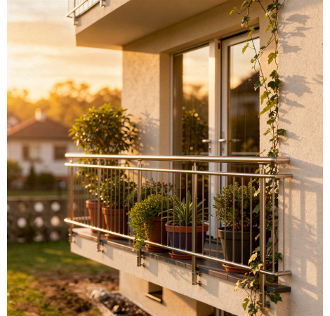 HK Zábradlí rovné A2BRB-2 1000x1000 B