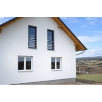 Hliníkové zábradlí na Francouzské okno H7S-2, Barva Silver