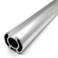 Hliníková stojka dvojitá drážka 40mm 180°, Barva Silver