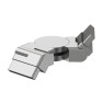 Flexibilní spoj madla 60x25mm 2x pohyblivé imitace nerez