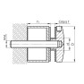 Nerezoví držák skleněné výplně D30/M10mm AISI 316
