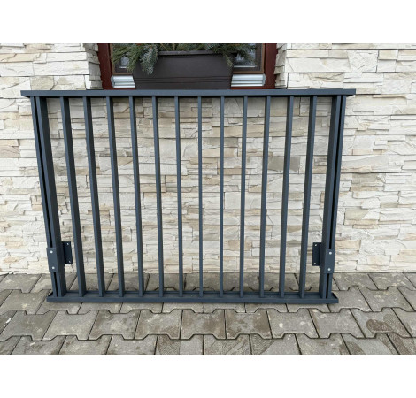  Hliníkové zábradlí na Francouzské okno Antracit