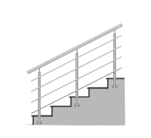 Nerezové zábradlí na schody KNSB4 900mm AISI304