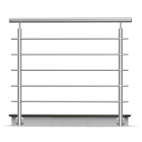 Nerezové rovné zábradlí KNRB5 1000x1000mm AISI 304 Nerezové rovné zábradlí KNRB5 1000x1000mm AISI 304