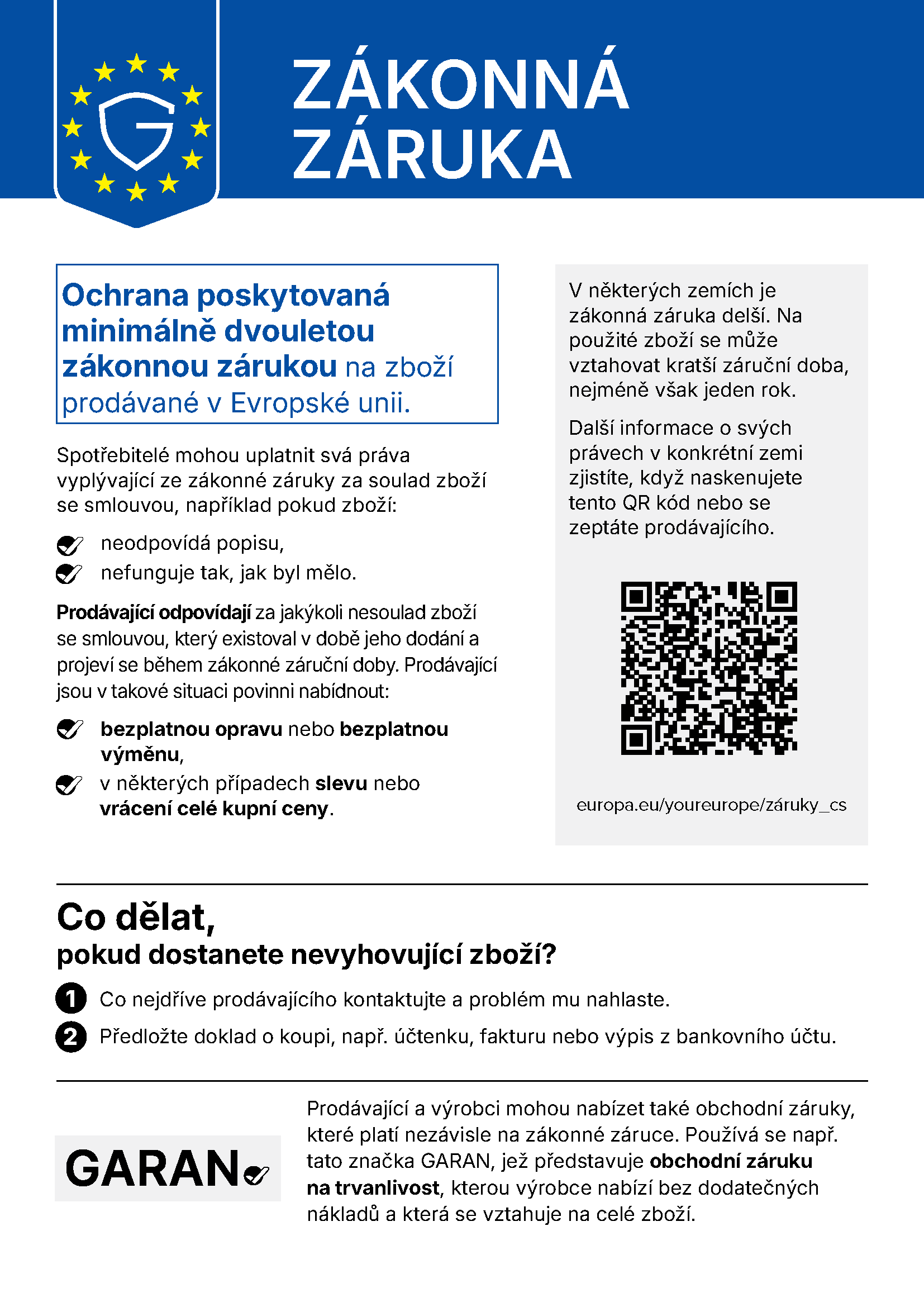 Zákonná záruka EU