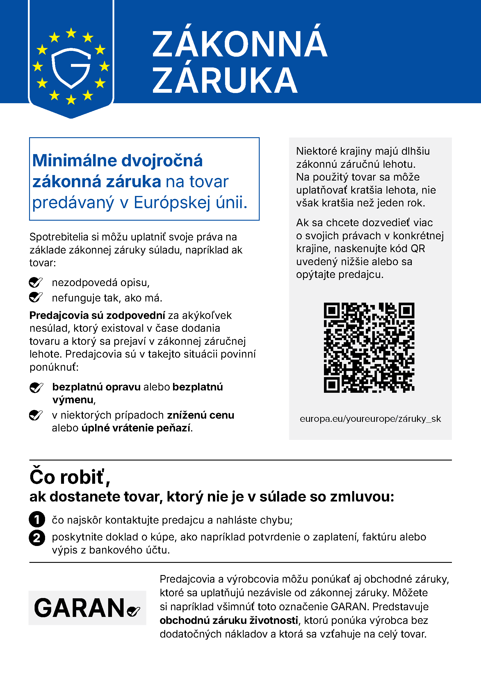 Zákonná záruka EÚ